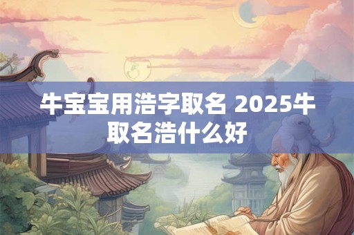 牛宝宝用浩字取名 2025牛取名浩什么好