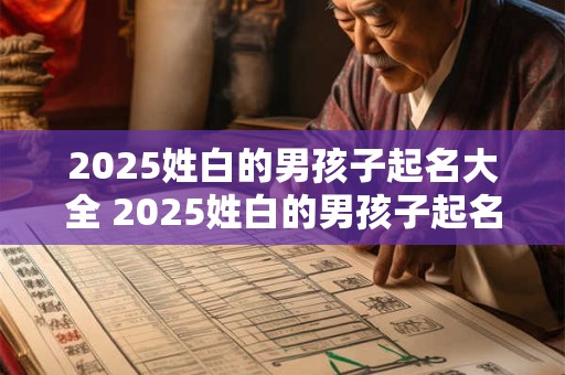 2025姓白的男孩子起名大全 2025姓白的男孩子起名大全及寓意