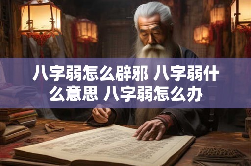 八字弱怎么辟邪 八字弱什么意思 八字弱怎么办