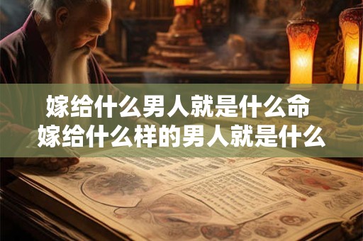 嫁给什么男人就是什么命 嫁给什么样的男人就是什么样的命