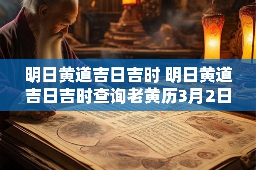 明日黄道吉日吉时 明日黄道吉日吉时查询老黄历3月2日