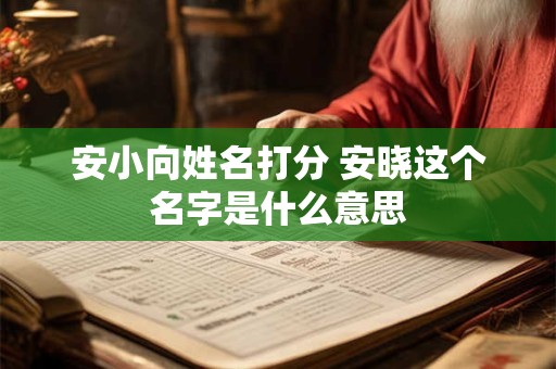 安小向姓名打分 安晓这个名字是什么意思