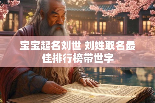 宝宝起名刘世 刘姓取名最佳排行榜带世字