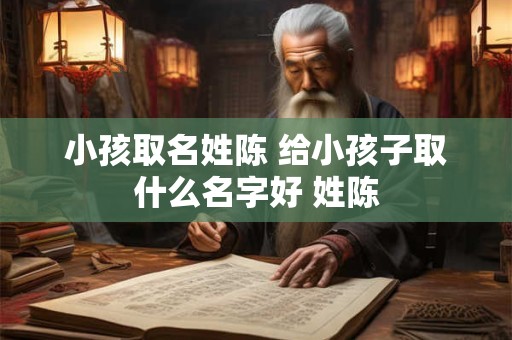 小孩取名姓陈 给小孩子取什么名字好 姓陈