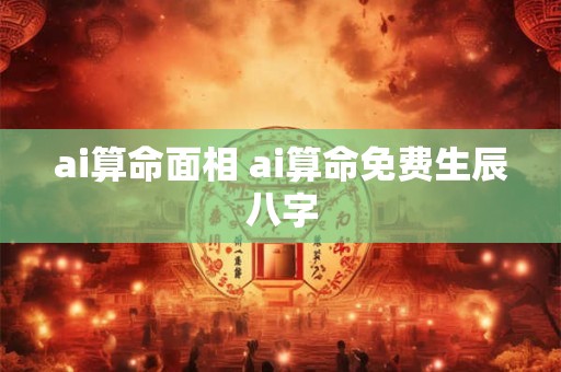 ai算命面相 ai算命免费生辰八字
