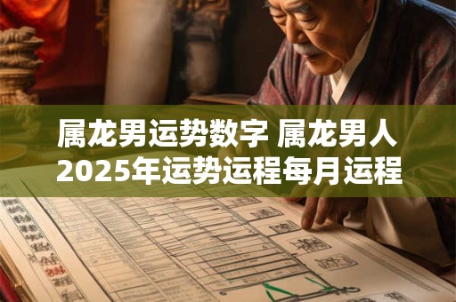 属龙男运势数字 属龙男人2025年运势运程每月运程