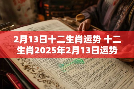 2月13日十二生肖运势 十二生肖2025年2月13日运势