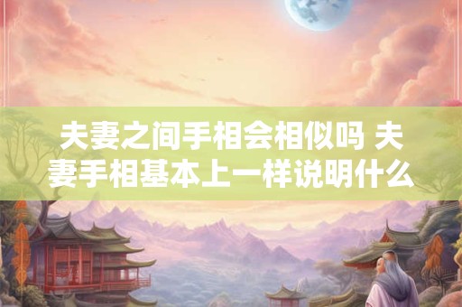 夫妻之间手相会相似吗 夫妻手相基本上一样说明什么