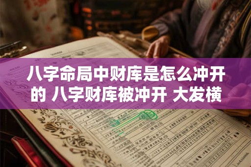八字命局中财库是怎么冲开的 八字财库被冲开 大发横财