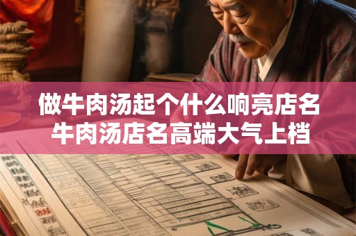 做牛肉汤起个什么响亮店名 牛肉汤店名高端大气上档次