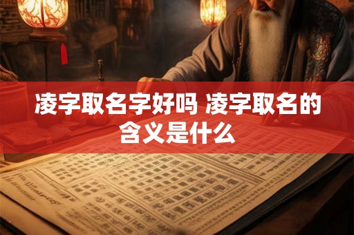 凌字取名字好吗 凌字取名的含义是什么