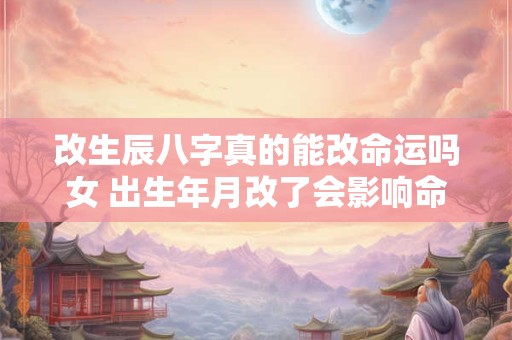改生辰八字真的能改命运吗女 出生年月改了会影响命理吗