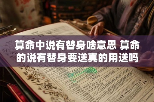算命中说有替身啥意思 算命的说有替身要送真的用送吗