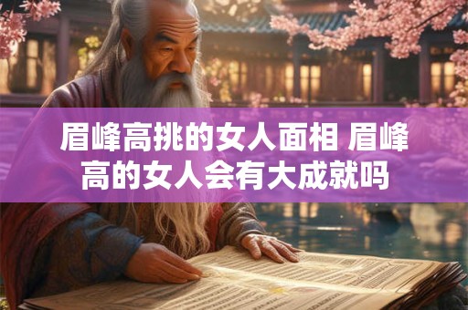 眉峰高挑的女人面相 眉峰高的女人会有大成就吗