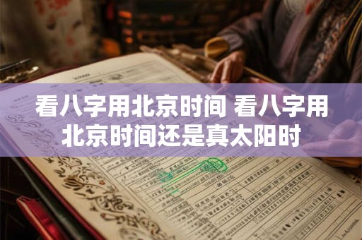 看八字用北京时间 看八字用北京时间还是真太阳时