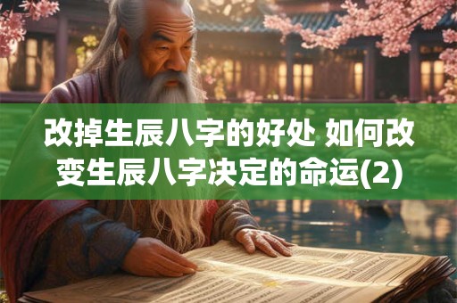 改掉生辰八字的好处 如何改变生辰八字决定的命运(2)