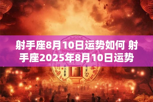 射手座8月10日运势如何 射手座2025年8月10日运势