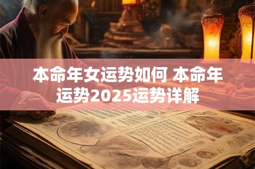 本命年女运势如何 本命年运势2025运势详解