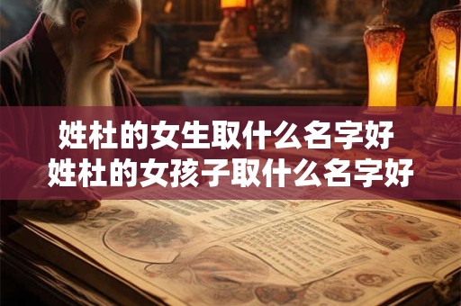 姓杜的女生取什么名字好 姓杜的女孩子取什么名字好听