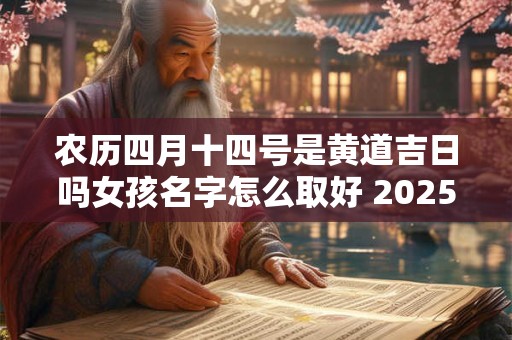 农历四月十四号是黄道吉日吗女孩名字怎么取好 2025年农历四月十四是什么日子好不好