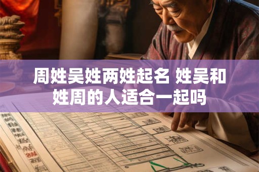 周姓吴姓两姓起名 姓吴和姓周的人适合一起吗