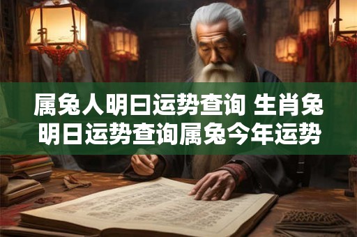 属兔人明曰运势查询 生肖兔明日运势查询属兔今年运势