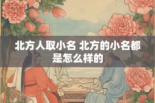 北方人取小名 北方的小名都是怎么样的