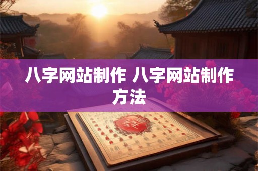 八字网站制作 八字网站制作方法