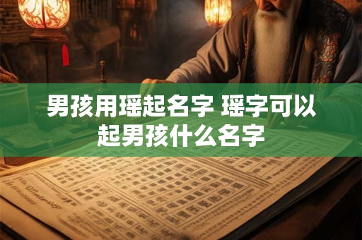 男孩用瑶起名字 瑶字可以起男孩什么名字