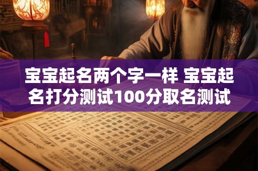 宝宝起名两个字一样 宝宝起名打分测试100分取名测试