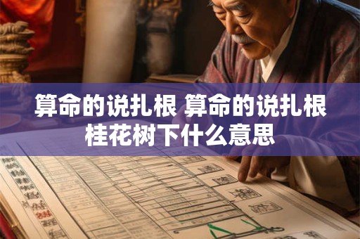算命的说扎根 算命的说扎根桂花树下什么意思