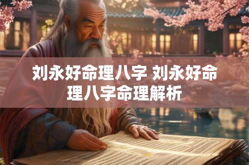刘永好命理八字 刘永好命理八字命理解析