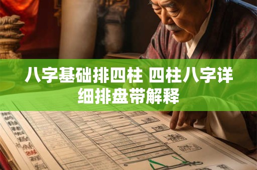 八字基础排四柱 四柱八字详细排盘带解释