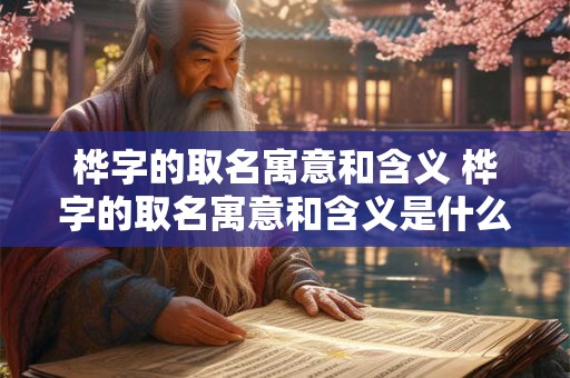 桦字的取名寓意和含义 桦字的取名寓意和含义是什么