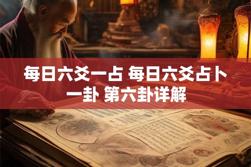 每日六爻一占 每日六爻占卜一卦 第六卦详解