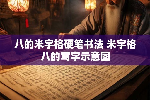 八的米字格硬笔书法 米字格八的写字示意图