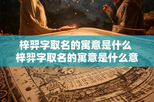 梓羿字取名的寓意是什么 梓羿字取名的寓意是什么意思