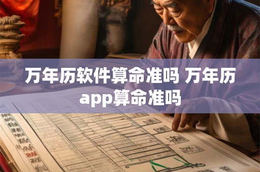 万年历软件算命准吗 万年历app算命准吗
