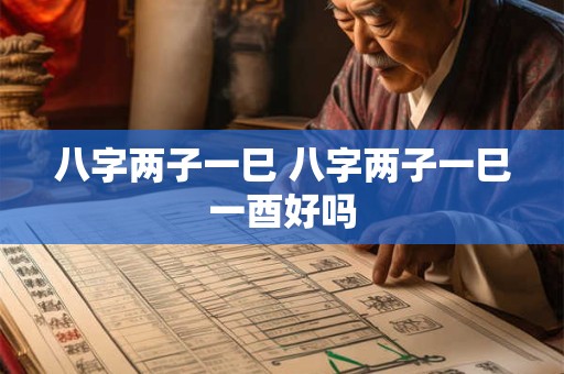 八字两子一巳 八字两子一巳一酉好吗