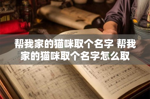 帮我家的猫咪取个名字 帮我家的猫咪取个名字怎么取