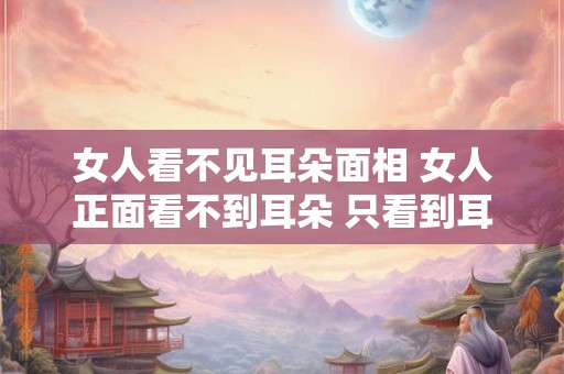 女人看不见耳朵面相 女人正面看不到耳朵 只看到耳垂