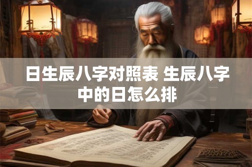 日生辰八字对照表 生辰八字中的日怎么排