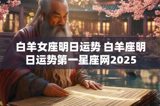 白羊女座明日运势 白羊座明日运势第一星座网2025