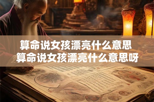 算命说女孩漂亮什么意思 算命说女孩漂亮什么意思呀