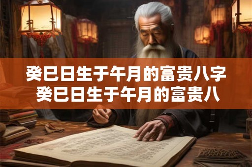 癸巳日生于午月的富贵八字 癸巳日生于午月的富贵八字是什么