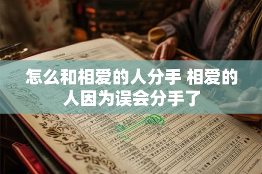 怎么和相爱的人分手 相爱的人因为误会分手了