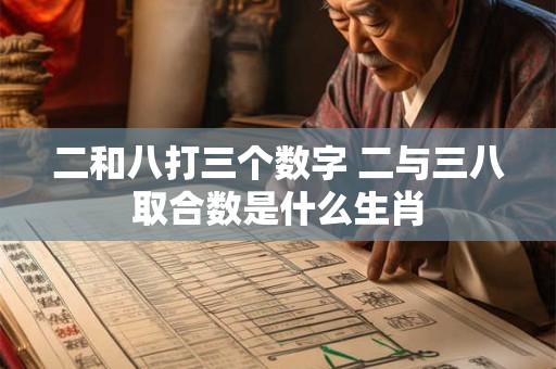 二和八打三个数字 二与三八取合数是什么生肖