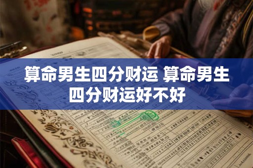 算命男生四分财运 算命男生四分财运好不好