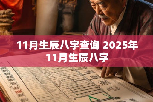 11月生辰八字查询 2025年11月生辰八字