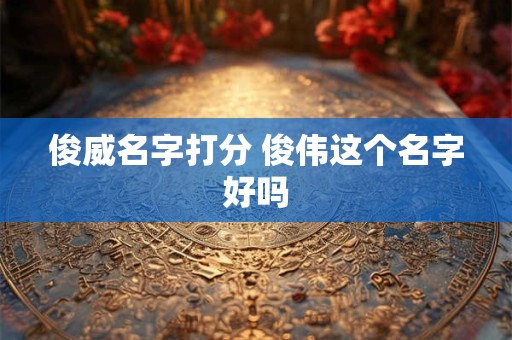 俊威名字打分 俊伟这个名字好吗